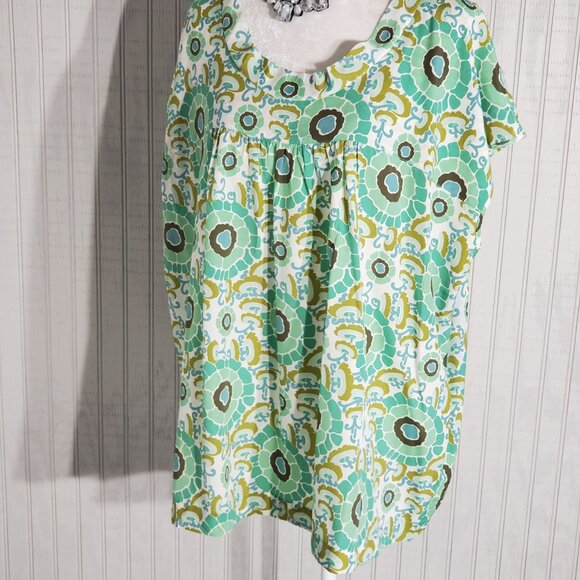 MOSSIMO BLOUSE GREEN SLEEVELESS POLYESTER SIZE 24-26W(3X) - Picture 6 of 8